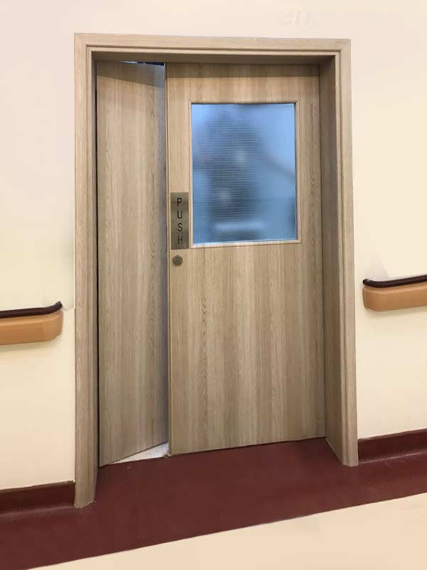 hospital door After interior wrapping project in Dubai